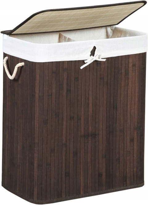KOSZ NA PRANIE ZABAWKI SORTER BRĄZOWY BAMBUSOWY 100l KOSZ NA PRANIE ZABAWKI SORTER BRĄZOWY BAMBUSOWY 100l