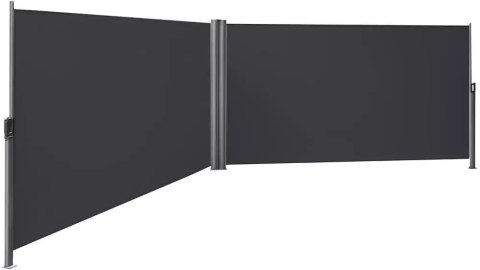 Markiza Wysuwana boczna ciemnoszara antracyt 180 x 600 cm Markiza Wysuwana boczna ciemnoszara antracyt 180 x 600 cm