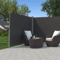 Markiza Wysuwana boczna ciemnoszara antracyt 180 x 600 cm