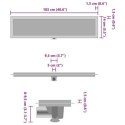 ODPŁYW LINIOWY łazienkowy, vidaXL 103 cm