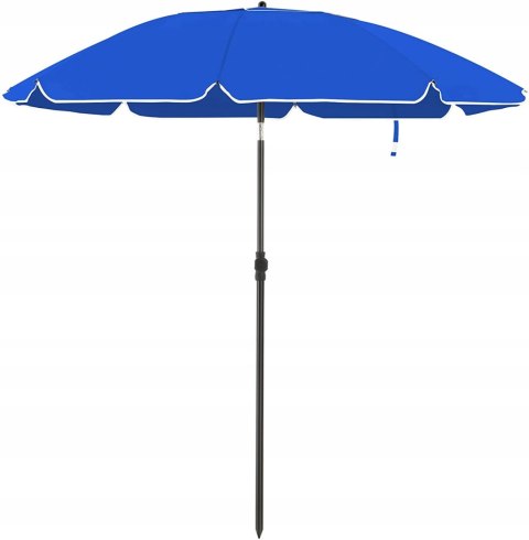 PARASOL OGRODOWY PLAŻOWY tarasowy klasyczny NIEBIESKI SKŁADANY 200 CM PARASOL OGRODOWY PLAŻOWY tarasowy klasyczny NIEBIESKI SKŁADANY 200 CM