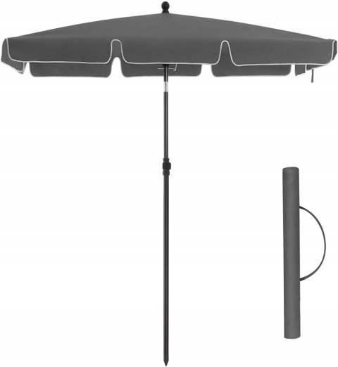 PARASOL OGRODOWY PROSTOKĄTNY SZARY DUŻY 200X125 PARASOL OGRODOWY PROSTOKĄTNY SZARY DUŻY 200X125