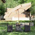 PARASOL OGRODOWY tarasowy 300 cm BEŻOWY outlet