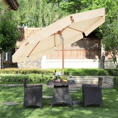 PARASOL OGRODOWY tarasowy 300 cm BEŻOWY outlet PARASOL OGRODOWY tarasowy 300 cm BEŻOWY outlet