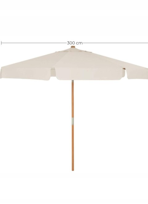 PARASOL OGRODOWY tarasowy 300 cm BEŻOWY outlet PARASOL OGRODOWY tarasowy 300 cm BEŻOWY outlet