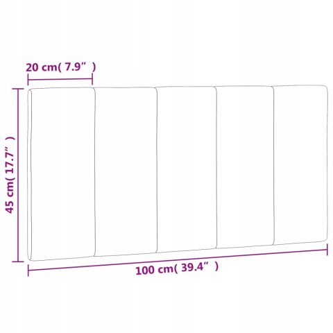 PODUSZKA NA WEZGŁOWIE, ciemnoszara, 100cm VIDAXL PODUSZKA NA WEZGŁOWIE, ciemnoszara, 100cm VIDAXL