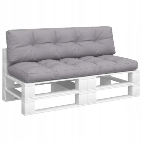 PODUSZKI NA PALETY VidaXL, 2 szt., szare, tkanina OUTLET PODUSZKI NA PALETY VidaXL, 2 szt., szare, tkanina OUTLET