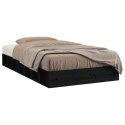 RAMA ŁÓŻKA czarna VidaXL 90x200 lite drewno