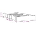 RAMA ŁÓŻKA czarna VidaXL 90x200 lite drewno