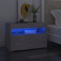 SZAFKA NOCNA vidaxl z oświetleniem LED, szarość betonu,