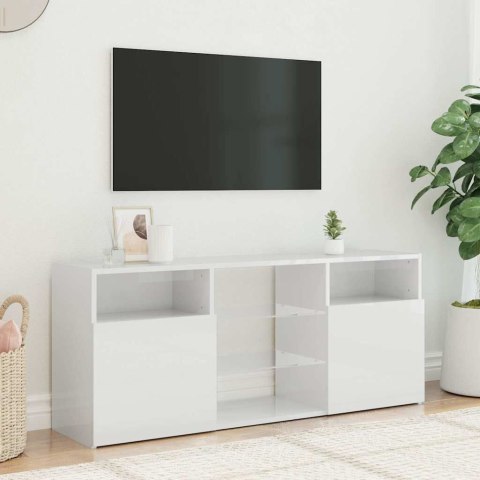 SZAFKA TV z oświetleniem LED, biała, VIDAXL SZAFKA TV z oświetleniem LED, biała, VIDAXL