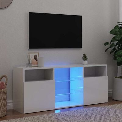 SZAFKA TV z oświetleniem LED, biała, VIDAXL SZAFKA TV z oświetleniem LED, biała, VIDAXL