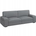 Sofa kanapa 3-osobowa szara miękka podłokietniki yaheetech 212 x 81 x 83cm