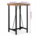 Stół kuchenny VidaXL kwadratowy lite drewno z odzysku 60x60x107 cm OUTLET