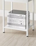 Stolik nocny z szufladą z tkaniny 60cm Szafka nocna Vasagle biała