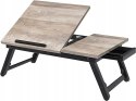 Stolik pod laptopa Songmics vesagle prostokątny 55x35x26,6cm dąb rustykalny
