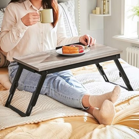 Stolik pod laptopa Songmics vesagle prostokątny 55x35x26,6cm dąb rustykalny Stolik pod laptopa Songmics vesagle prostokątny 55x35x26,6cm dąb rustykalny