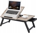 Stolik pod laptopa Songmics vesagle prostokątny 55x35x26,6cm dąb rustykalny