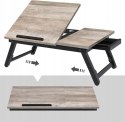 Stolik pod laptopa Songmics vesagle prostokątny 55x35x26,6cm dąb rustykalny