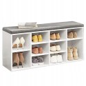 Szafka na buty ławka z siedziskiem Songmics 104 x 48 x 30 cm biała