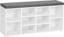 Szafka na buty ławka z siedziskiem Songmics 104 x 48 x 30 cm biała