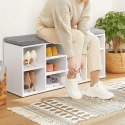 Szafka na buty ławka z siedziskiem Songmics 104 x 48 x 30 cm biała