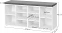 Szafka na buty ławka z siedziskiem Songmics 104 x 48 x 30 cm biała