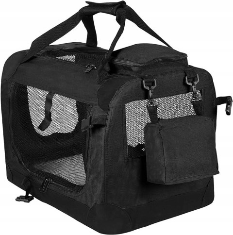 Transporter Torba transportowa psa kota tkanina Eugad czarny M/L 60x42x42cm Transporter Torba transportowa psa kota tkanina Eugad czarny M/L 60x42x42cm