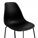 ZESTAW 2 HOKERÓW / KRZESEŁ BAROWYCH VidaXL czarny 112,5 cm plastik
