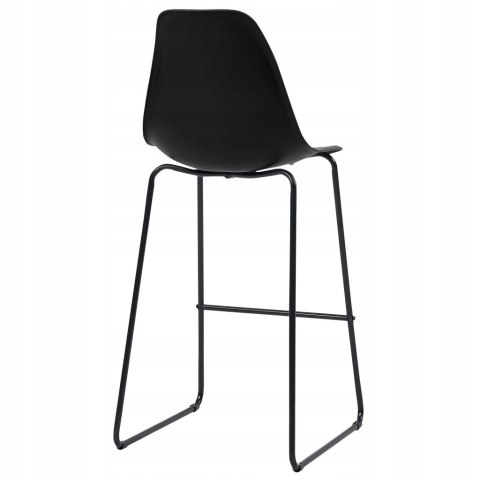 ZESTAW 2 HOKERÓW / KRZESEŁ BAROWYCH VidaXL czarny 112,5 cm plastik ZESTAW 2 HOKERÓW / KRZESEŁ BAROWYCH VidaXL czarny 112,5 cm plastik