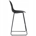 ZESTAW 2 HOKERÓW / KRZESEŁ BAROWYCH VidaXL czarny 112,5 cm plastik