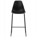 ZESTAW 2 HOKERÓW / KRZESEŁ BAROWYCH VidaXL czarny 112,5 cm plastik
