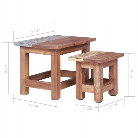 ZESTAW 2 STOLIKÓW BOCZNYCH vidaXL prostokątny 50 x 50 x 40cm ZESTAW 2 STOLIKÓW BOCZNYCH vidaXL prostokątny 50 x 50 x 40cm