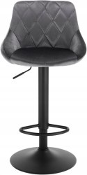 Hoker zestaw 2 sztuk Krzesło Fotel Stołek Barowy pikowane szare