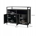Komoda 2 w 1 Domek dla kota z drapakiem czarna 89 x 45 x 74,5 cm