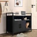 Komoda 2 w 1 Domek dla kota z drapakiem czarna 89 x 45 x 74,5 cm