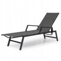Leżak tarasowy ogrodowy rattan PE brązowy costway do 150 kg 193 x 59 cm