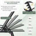 Leżak tarasowy ogrodowy rattan PE brązowy costway do 150 kg 193 x 59 cm