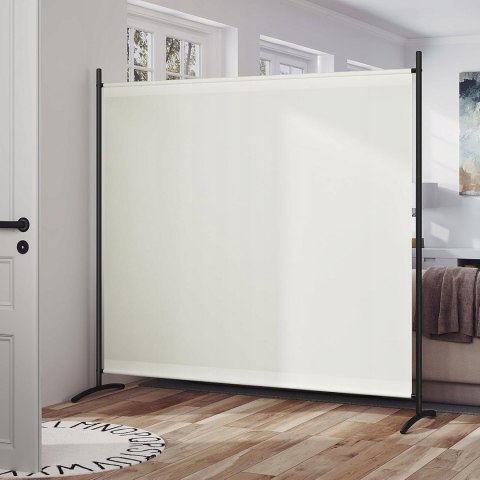 Parawan ekran prywatności kremowy 1-częściowy powłoka PA 180 x 177 cm