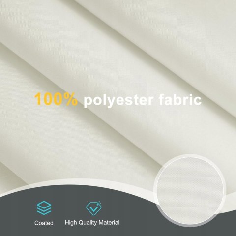 Parawan ekran prywatności kremowy 1-częściowy powłoka PA 180 x 177 cm