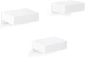 Półka płyta zestaw 3 sztuk MDF Woltu 10,5 x 7,7 cm biały