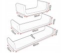 Półka ścienna plywająca zestaw 3 sztuk płyta MDF Woltu 60 x 15 cm biały