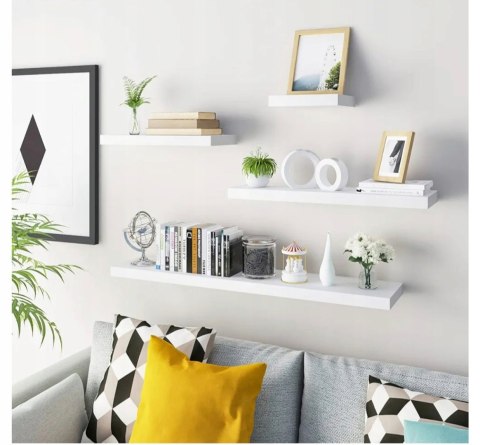 Półka ścienna wisząca płyta MDF Woltu 50 x 22,9 x 3,8 cm biały Półka ścienna wisząca płyta MDF Woltu 50 x 22,9 x 3,8 cm biały