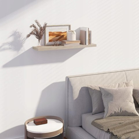 Półka ścienna wisząca pływająca płyta MDF Eugad 80 x 22,9 cm dąb sonoma Półka ścienna wisząca pływająca płyta MDF Eugad 80 x 22,9 cm dąb sonoma