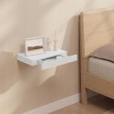 Półka wisząca ścienna płyta MDF Woltu 40 x 5 cm biały z szufladą