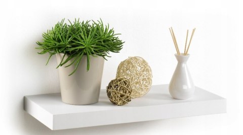 Półka wisząca ścienna płyta laminowana Woltu 40 x 23 cm biały RG9372WS