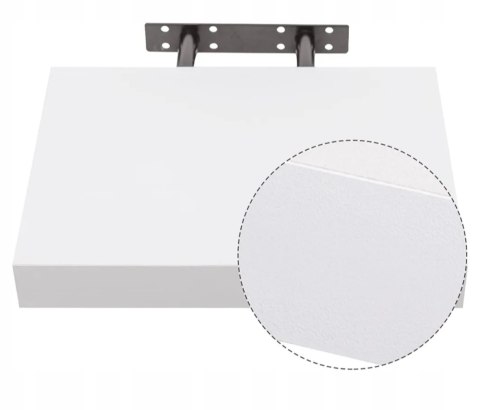 Półka wisząca ścienna zestaw 2 sztuk BIAŁA Woltu 25 x 23 x 3,8 cm Półka wisząca ścienna zestaw 2 sztuk BIAŁA Woltu 25 x 23 x 3,8 cm