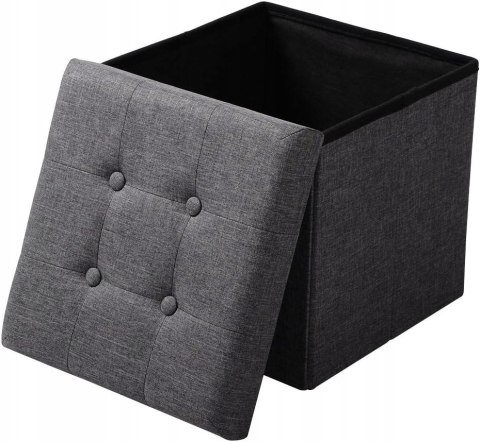 Pufa Woltu SZARY TABORET SCHOWEK 37 x 37 cm Pufa Woltu SZARY TABORET SCHOWEK 37 x 37 cm