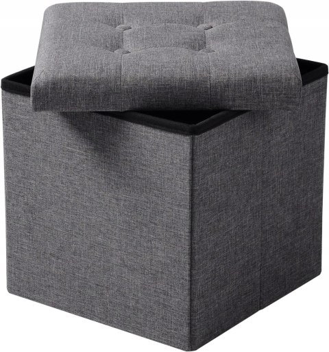 Pufa Woltu SZARY TABORET SCHOWEK 37 x 37 cm Pufa Woltu SZARY TABORET SCHOWEK 37 x 37 cm