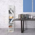 Regał Woltu 6 półek na książki 30 cm x 159 cm x 24 cm biały